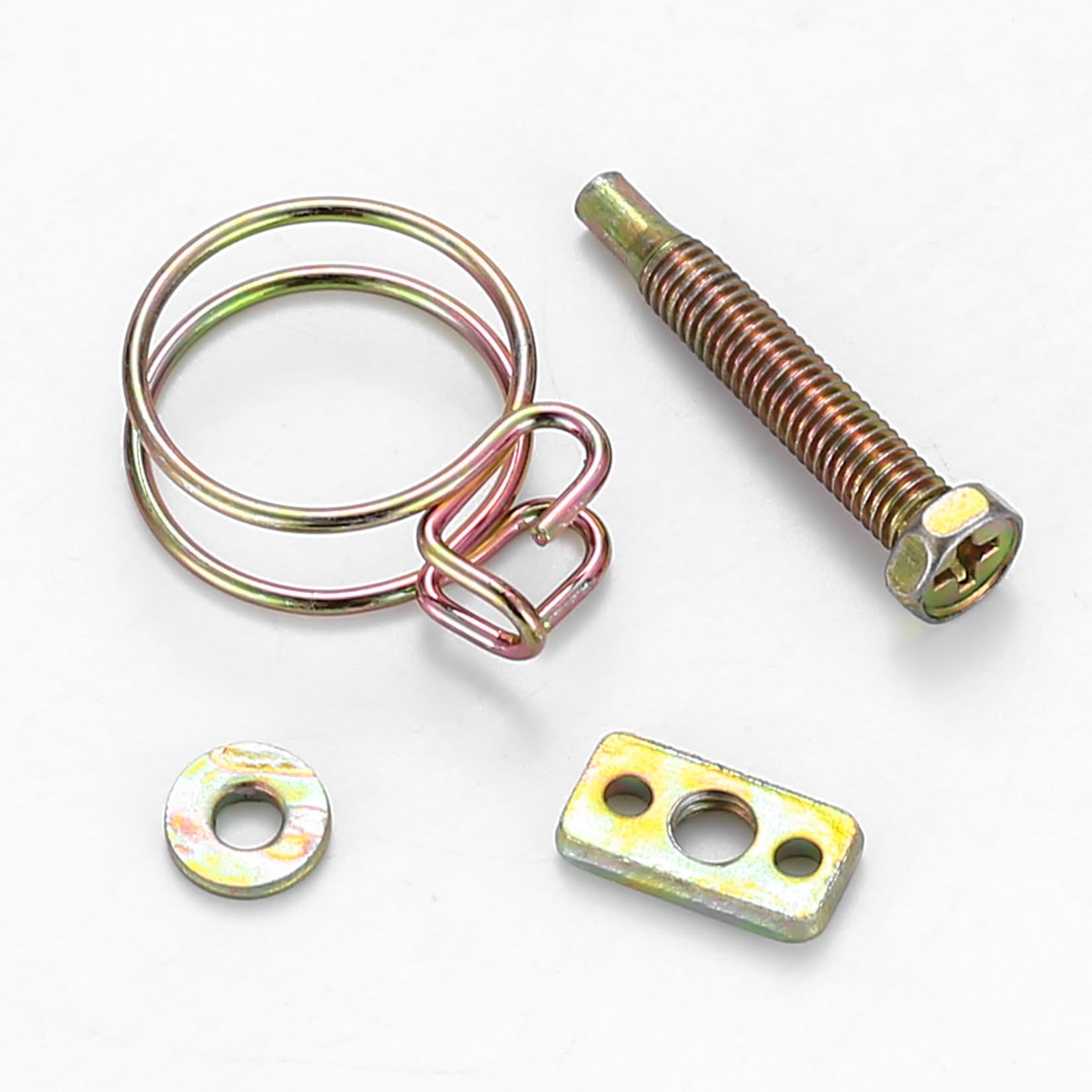 25 Pcs Abrazaderas de Manguera de Alambre Doble, Clips de Manguera de Doble Alambre Ajustable, Clip de Tubo, Abrazadera Metalica para Tubos Tubería de Plomería, 13-16 mm 16-10 mm 21-25 mm