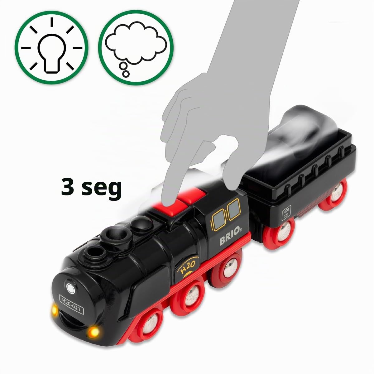 BRIO Tren de Vapor a Pilas