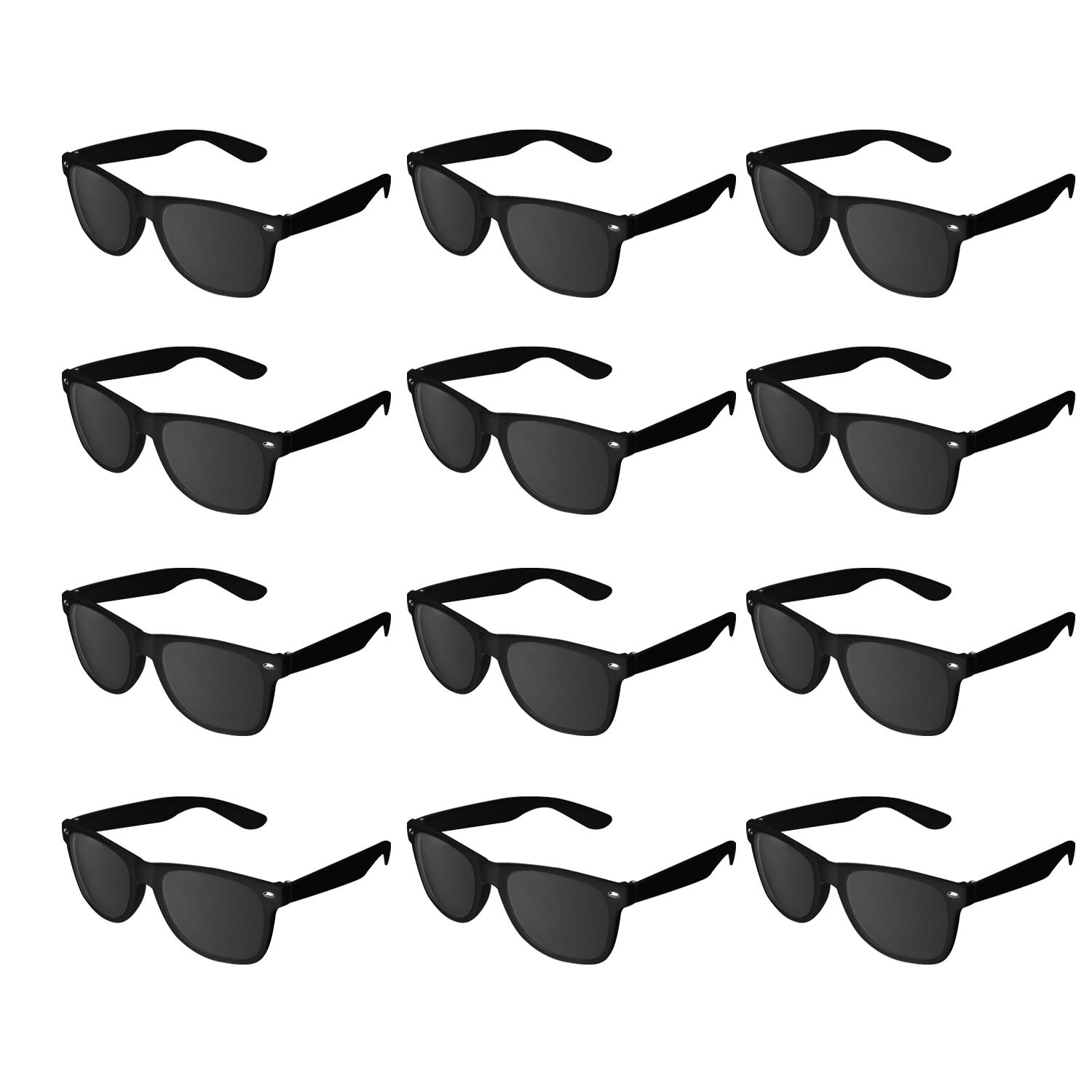Super Z Outlet Plastic Vintage Retro Style Sunglasses Classic Shades Eyewear (24, Black)