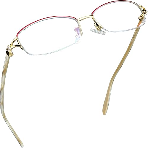 LifeArt Lentes de lectura sin montura de aleación, lentes de bloqueo de luz azul, antifatiga ocular, anteojos para juegos de computadora, gafas de