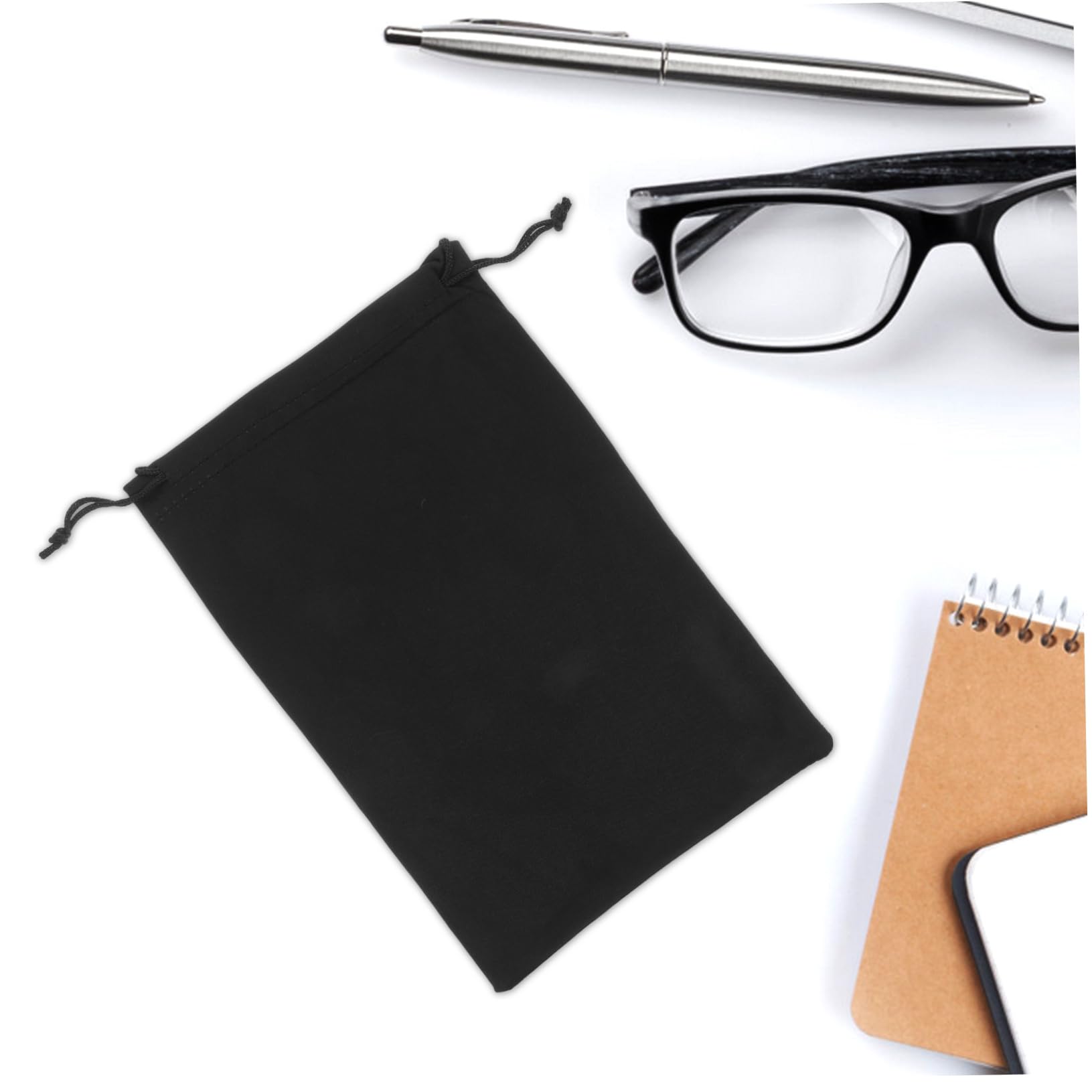 Happyyami 10pièces Pochette Microfibre Pour Lunettes De Ski Avec Fermeture Cordoncino Étui Souple Anti-rayures Pour Masques De Ski Voyage Et Rangement Compact Noir