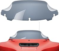 Vista 12 de Amazicha Parabrisas ondulado negro de 4.5 pulgadas compatible con Harley Davidson Touring Electra Glide Street Glide 2014 2015 2016 2017 2018 2019