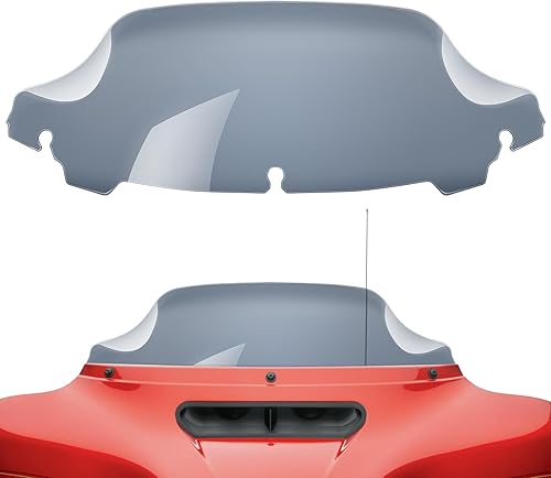 Miniatura 33 de Amazicha Parabrisas ondulado negro de 7 pulgadas compatible con Harley Davidson Touring Street Glide/Electra Glide/Ultra Limited/Tri Glide FLHT FLHX