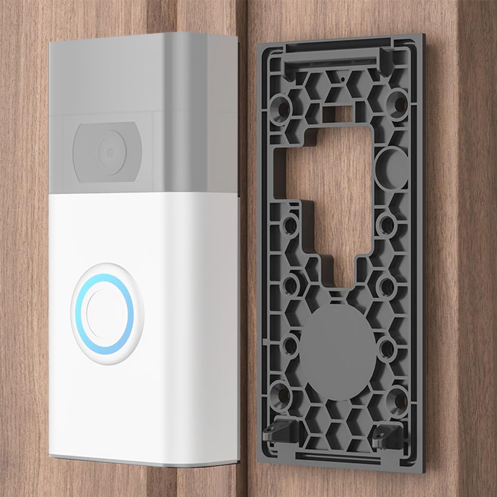 No Drill Doorbell Mount, Replacement Wall Mount Bracket Back Plate, Fittings for 2nd Generation Video Doorbell(2020 Release) - Image 3