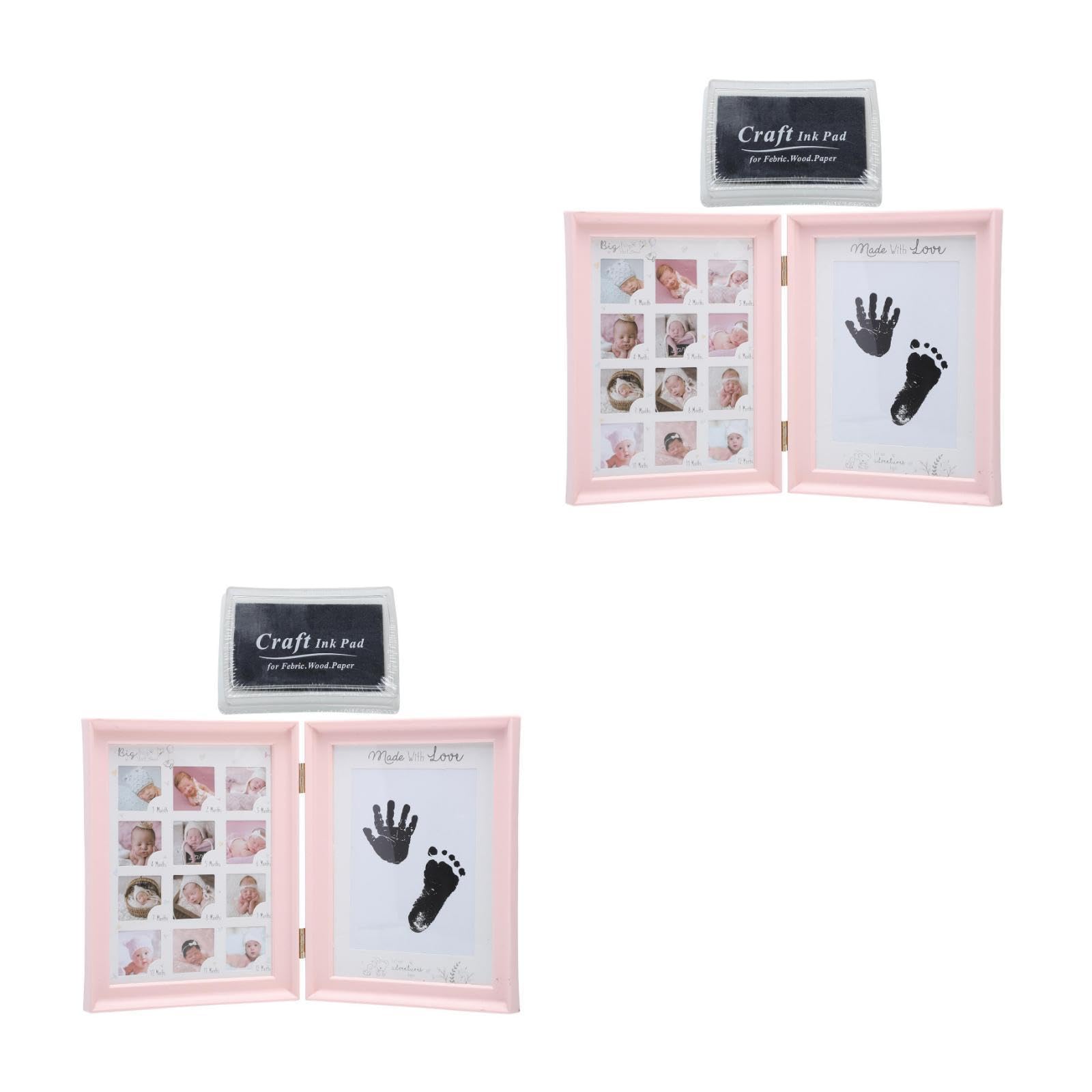 Cadre photo mois avec mains en duo pour la décoration de la chambre de bébé