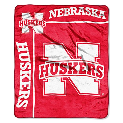 Nebraska Huskers Cornhuskers 50x60 inch Royal Plush Raschel Blanket Throw