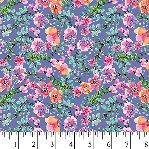 Flowers Cotton Fabric by The Yard