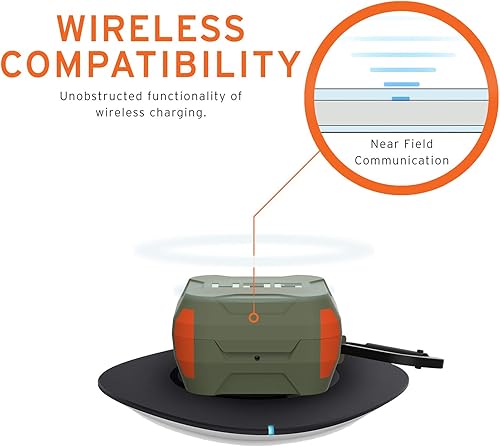 Miniatura 4 de URBAN ARMOR GEAR UAG-GLXBL-OL Hard.CASE_001 para Galaxy Buds Live (resistente a los impactos, mosquetón incluido) OlivaNaranja