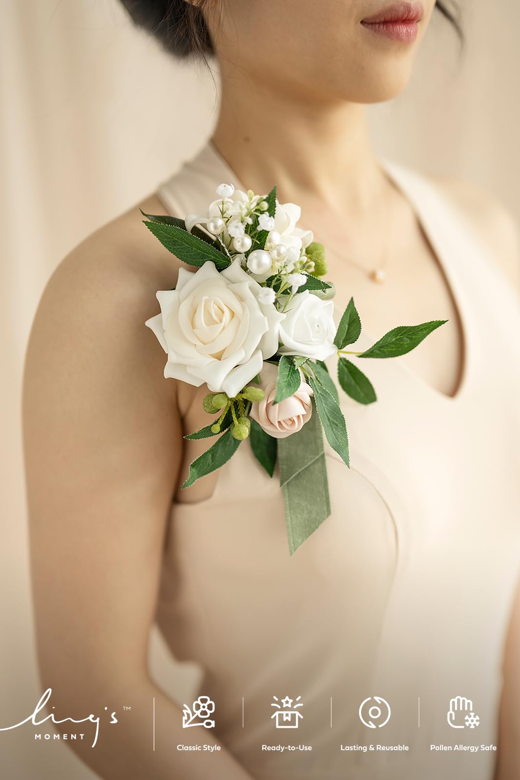 Amazon.com: Ling's moment 2pcs Wedding Shoulder Corsage Artificial