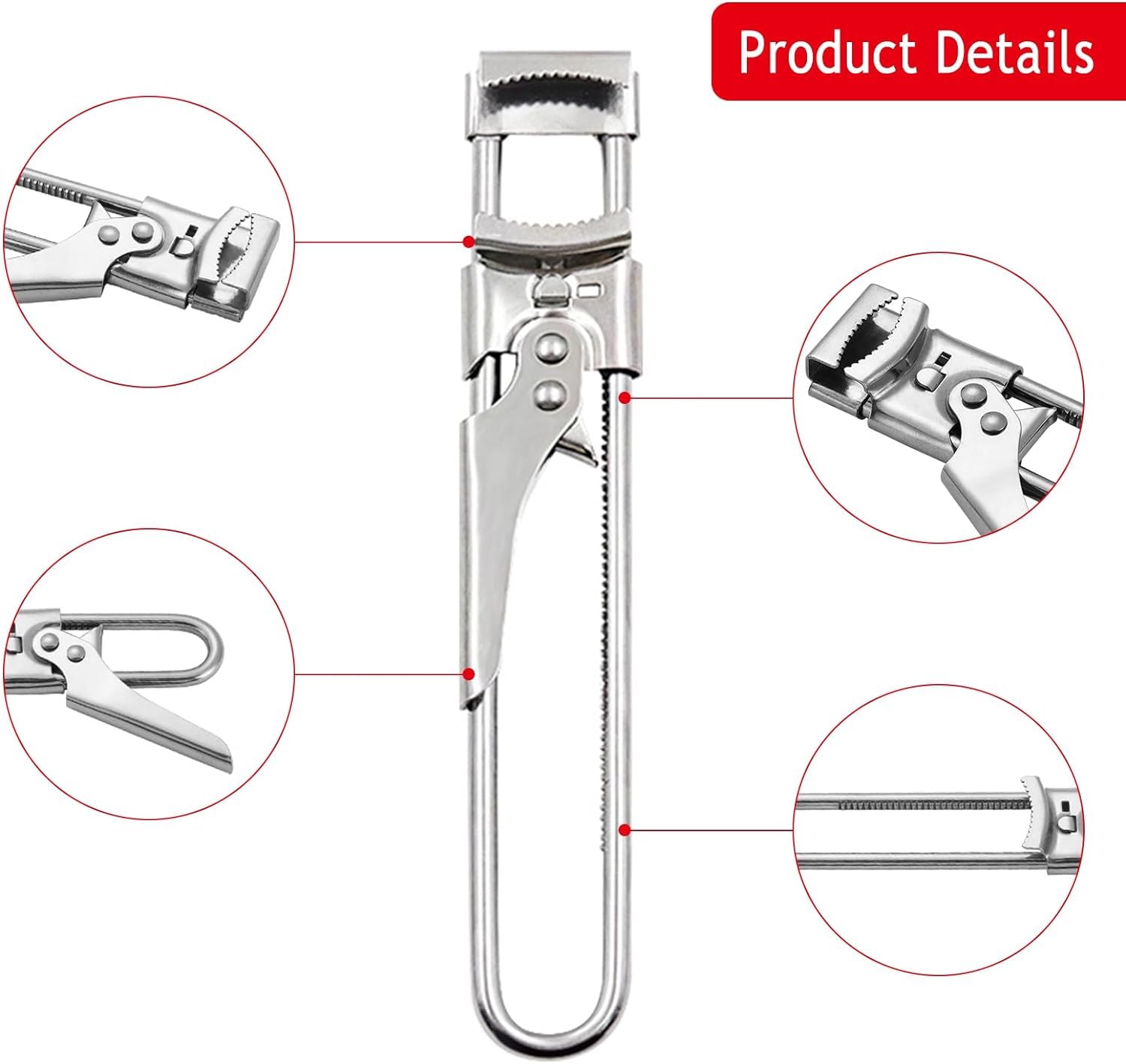 Apribarattoli Manuale YSTrillion In Acciaio Inox - Regolabile E Antiscivolo | Per Anziani E Artrite