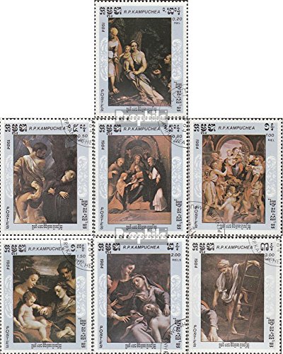 Prophila Collection Cambogia 620-626 (Completa Edizione) 1984 Morte di Correggio (Francobolli per i Collezionisti) Pittura