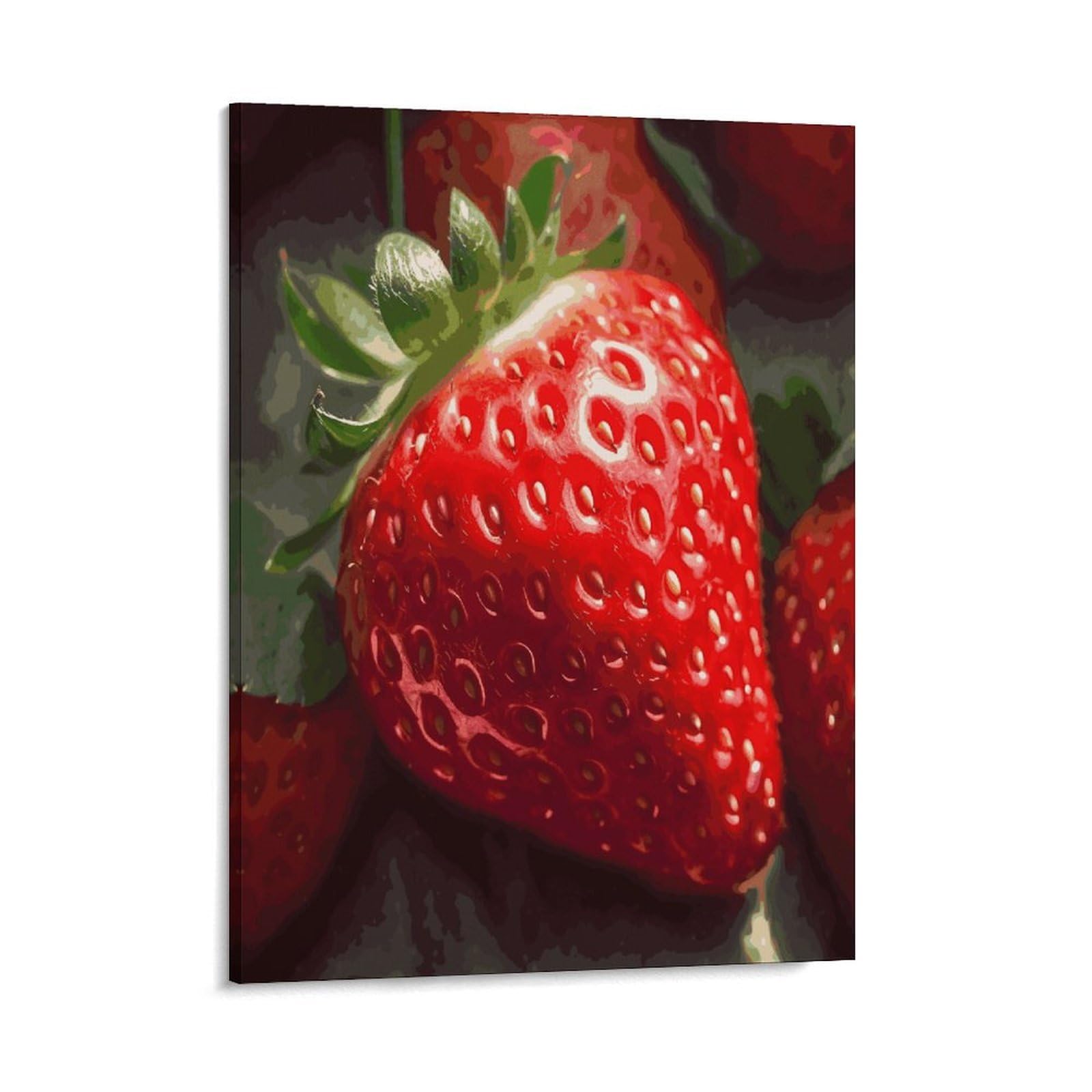 Adfgyerh Style Strawberry2 Wall Art Framed,Canvas Prints Ready To Hang Home Decor,Canvas Wall Art For Living Room Hallway Office Wall Decor 16X20inch(41X51cm)