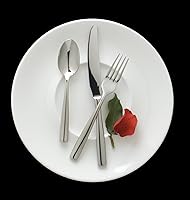 Vista 5 de Fortessa Lucca - Cubiertos de acero inoxidable 18/10, juego de 20 piezas, servicio para 4