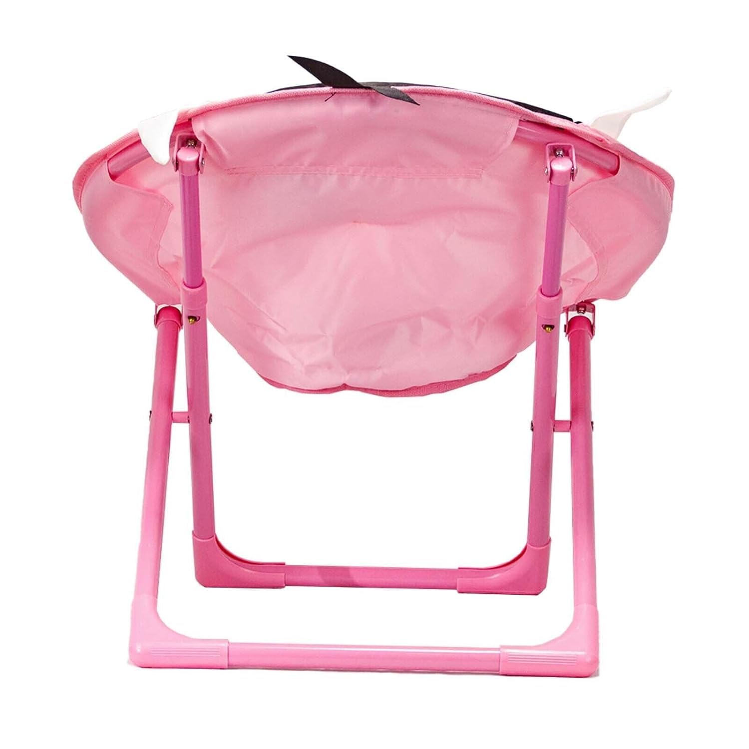 Enona Moon Chair with Metal Frame Non-Slip Back Saucer Chair Toddler Cartoon Pattern Children's Camping Chair Moon Folding for Kids Portable Seat Stool, Garden-Multi (Pink) 2