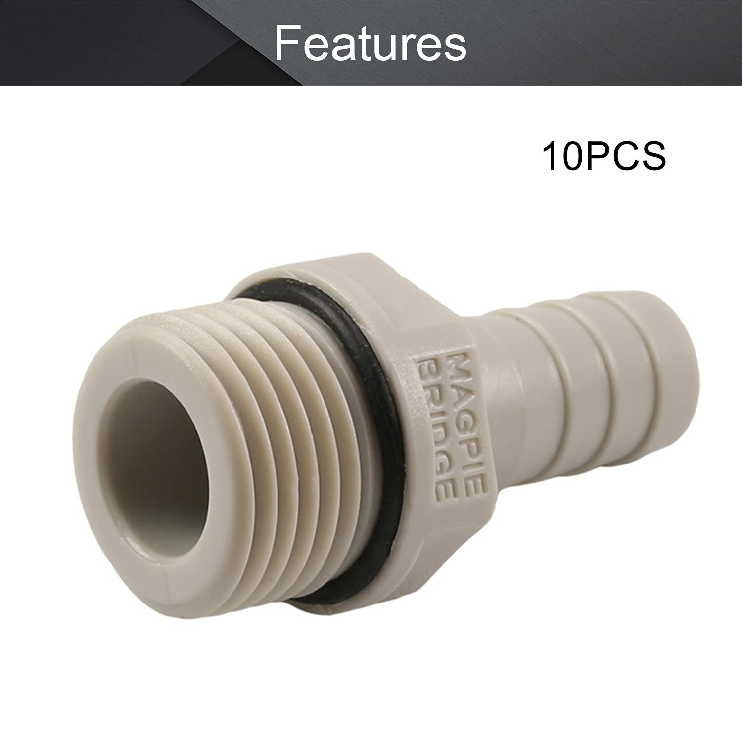 Othmro Adattatore Per Tubo Da Giardino G1/2 Maschio - Da 20,3mm A 12mm - Connettore In PVC Per Tubo Flessibile