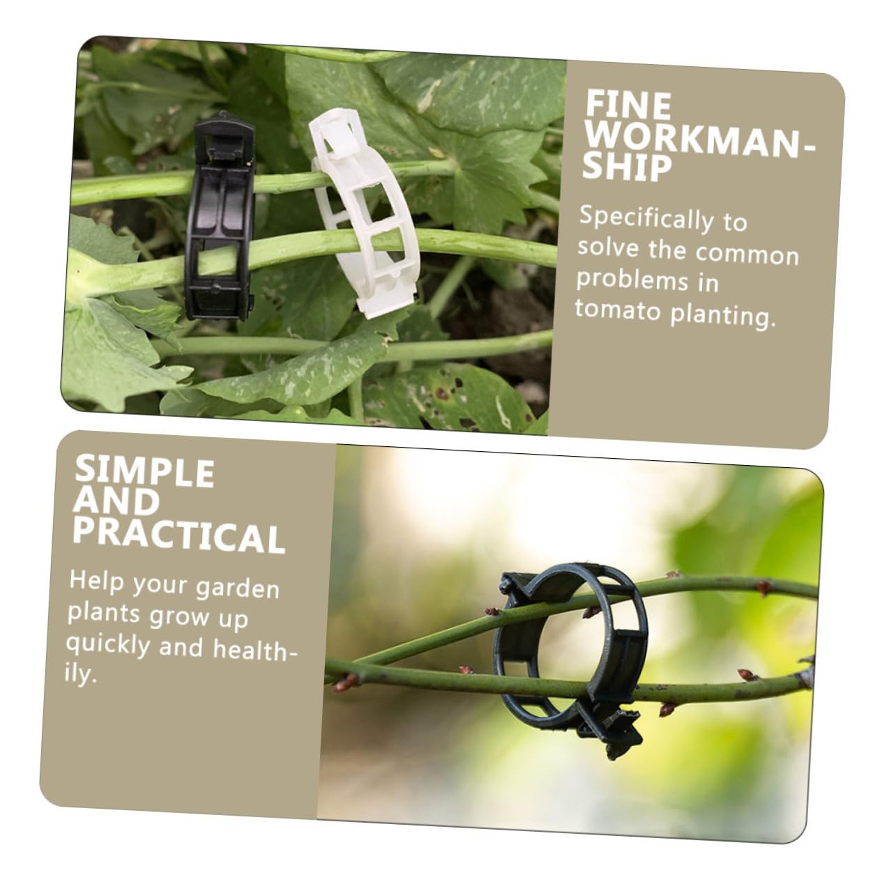 ifundom 500stücke Pflanzenclips Für Tomaten Flexible Pflanzenhalter Pflanzenklammern Material Unterstützung Von Gartenpflanzen Und Reduzierung Von Gewichtslast