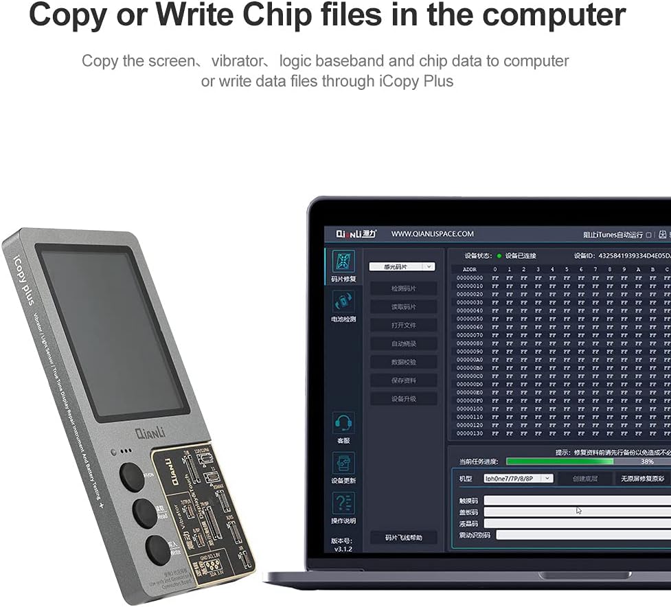 icopy plus 2 1 multifunction programmer for iphone 8 8 plus x xr xs xs max 11 11 pro 11 pro max repair light sensor true tone battery