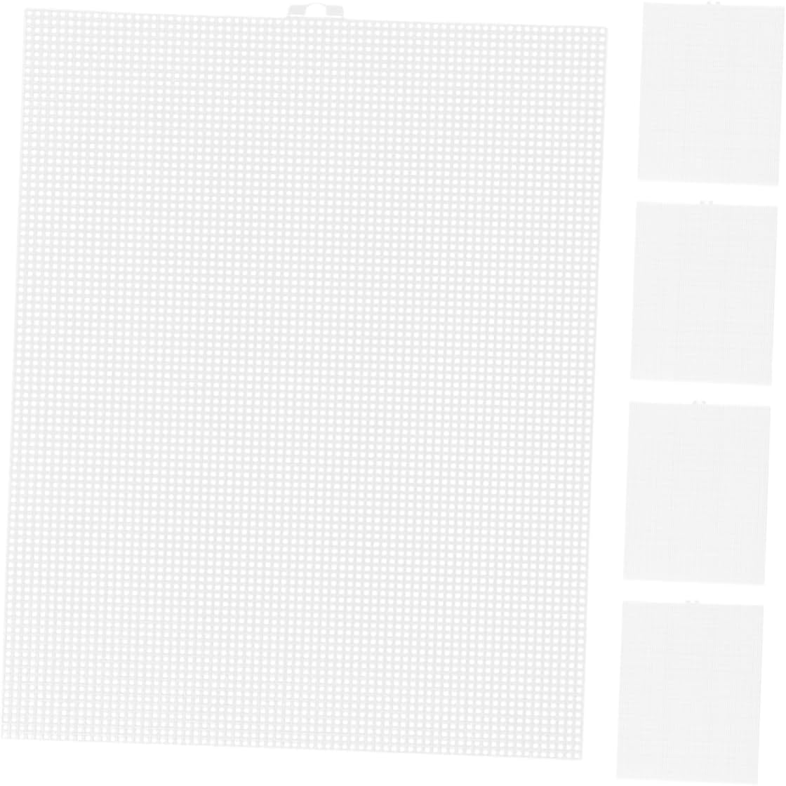 NUOBESTY 5pcs Stitching Plastic Canvas Sheets Pe Mesh Canvas for Embroidery Cross Stitch and DIY Projects