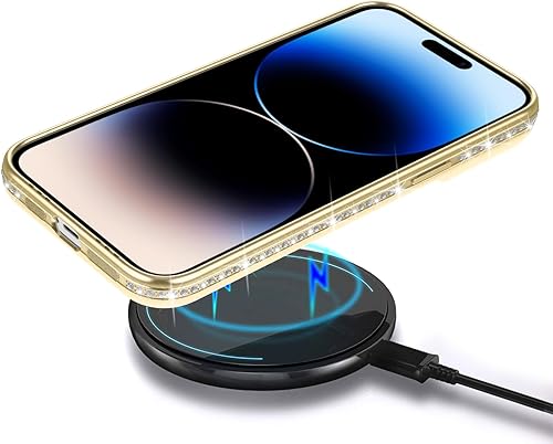 Miniatura 5 de wahhle Funda diseñada para iPhone 11 Pro con purpurina, cubierta de teléfono con incrustaciones de diamantes brillantes para mujeres y niñas con