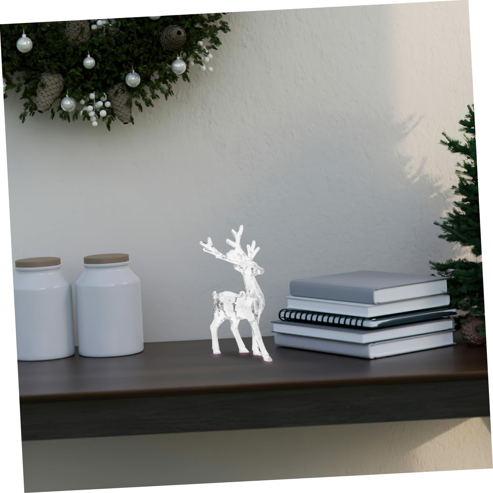 10pezzi Addobbi Natalizi Acrilico Con Cervo Trasparente Decorazioni Per Albero Di Natale e Feste Di Natale Per Famiglia e Amici