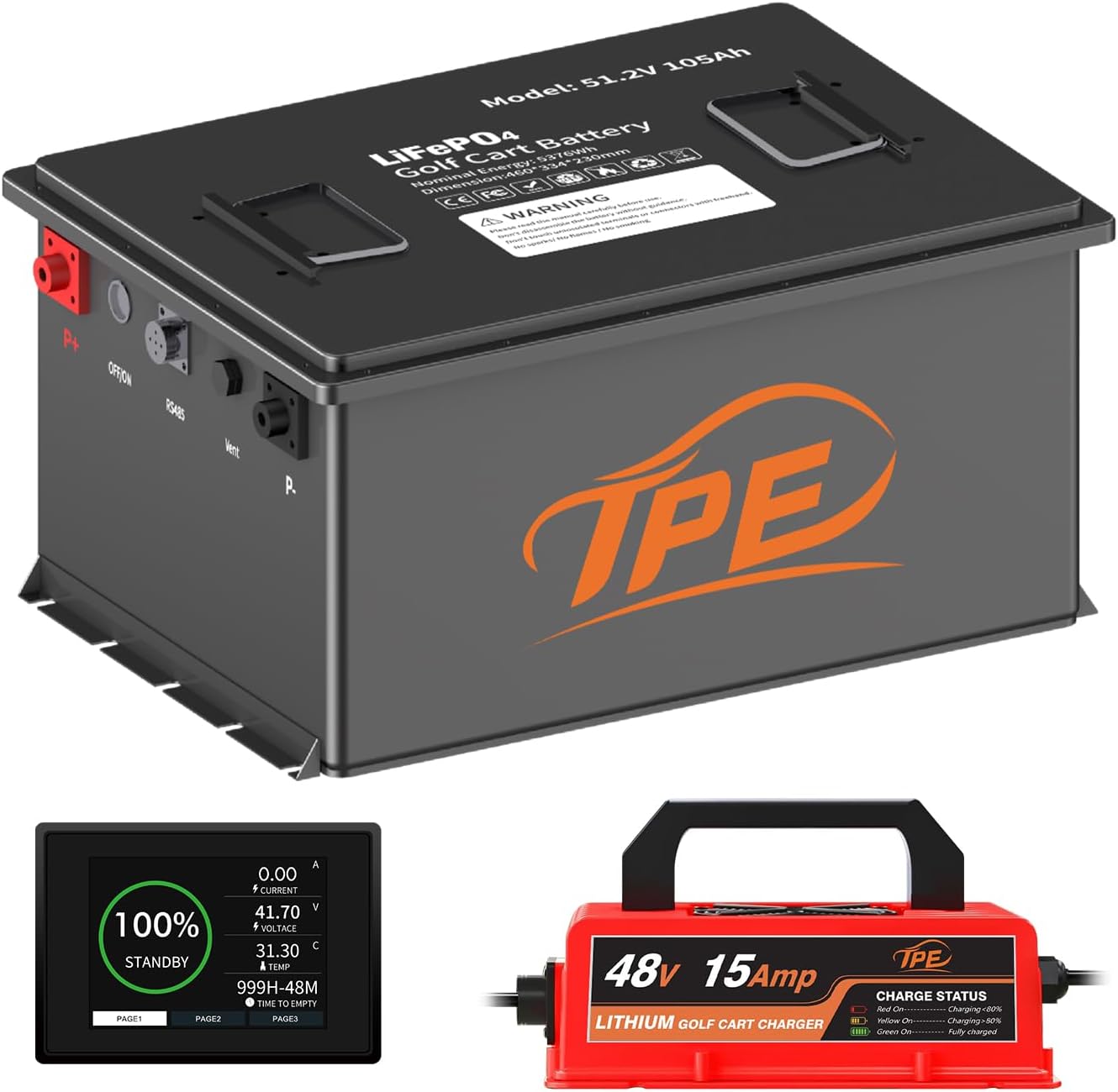 48V 105Ah Lithium Golf Cart Battery with 200A BMS