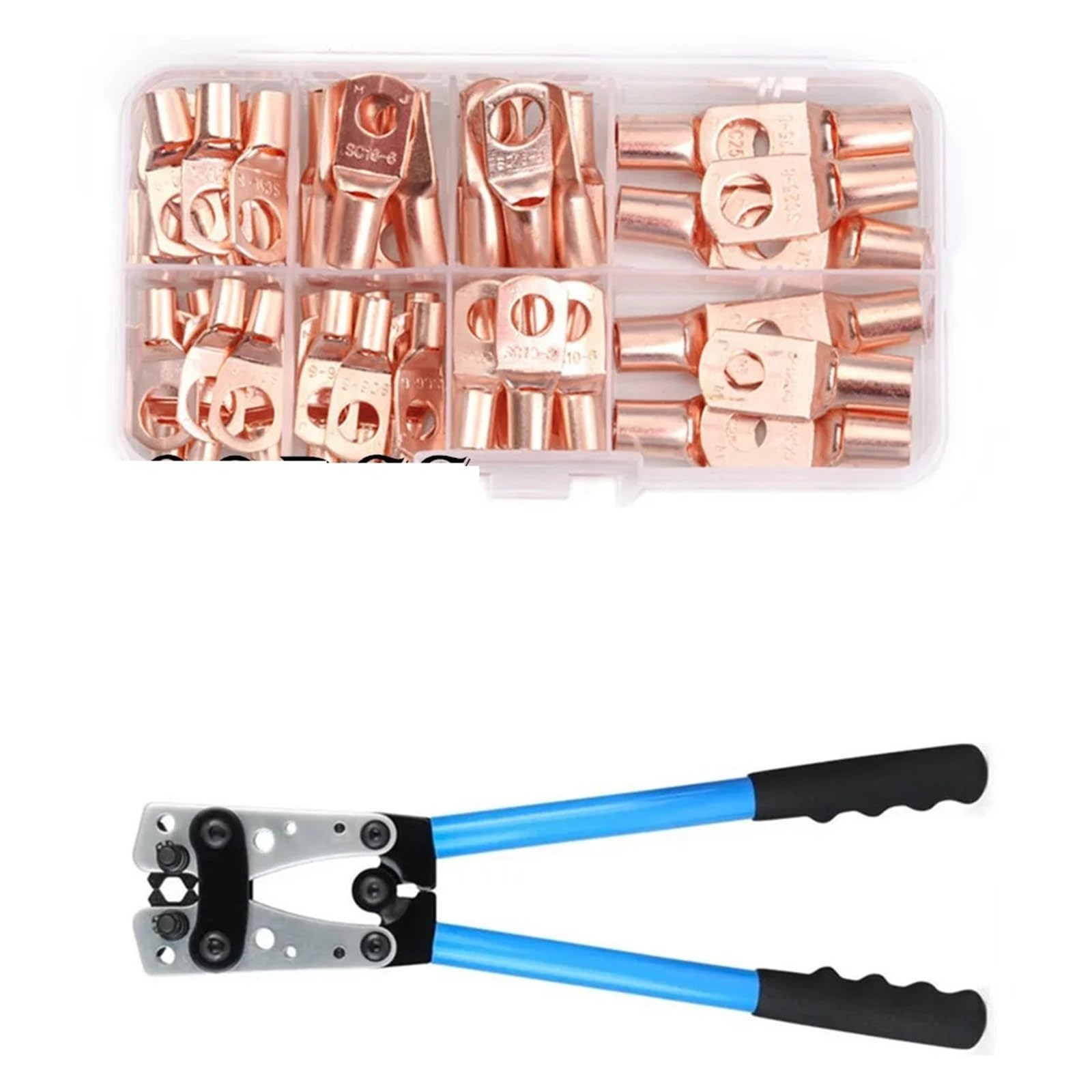 60 teile/satz Draht Terminals Kabel Auto Terminals Auto Kupfer Ring Terminals Kupfer/Silber Draht Stecker Zubehör(60pcs Golden HX-50B)