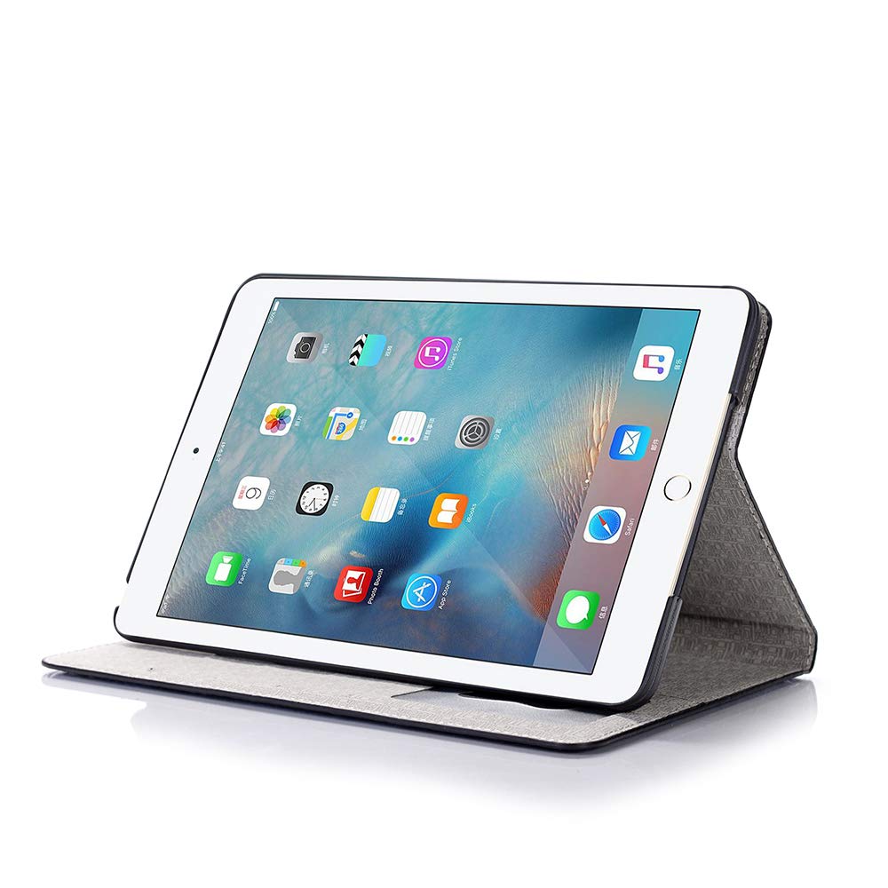 DMaos Custodia per iPad mini 5a e 4a generazione, custodia a portafoglio in pelle con riflettore coccodrillo, funzione di accensione/spegnimento automatico, porta carte, protezione classica alla moda