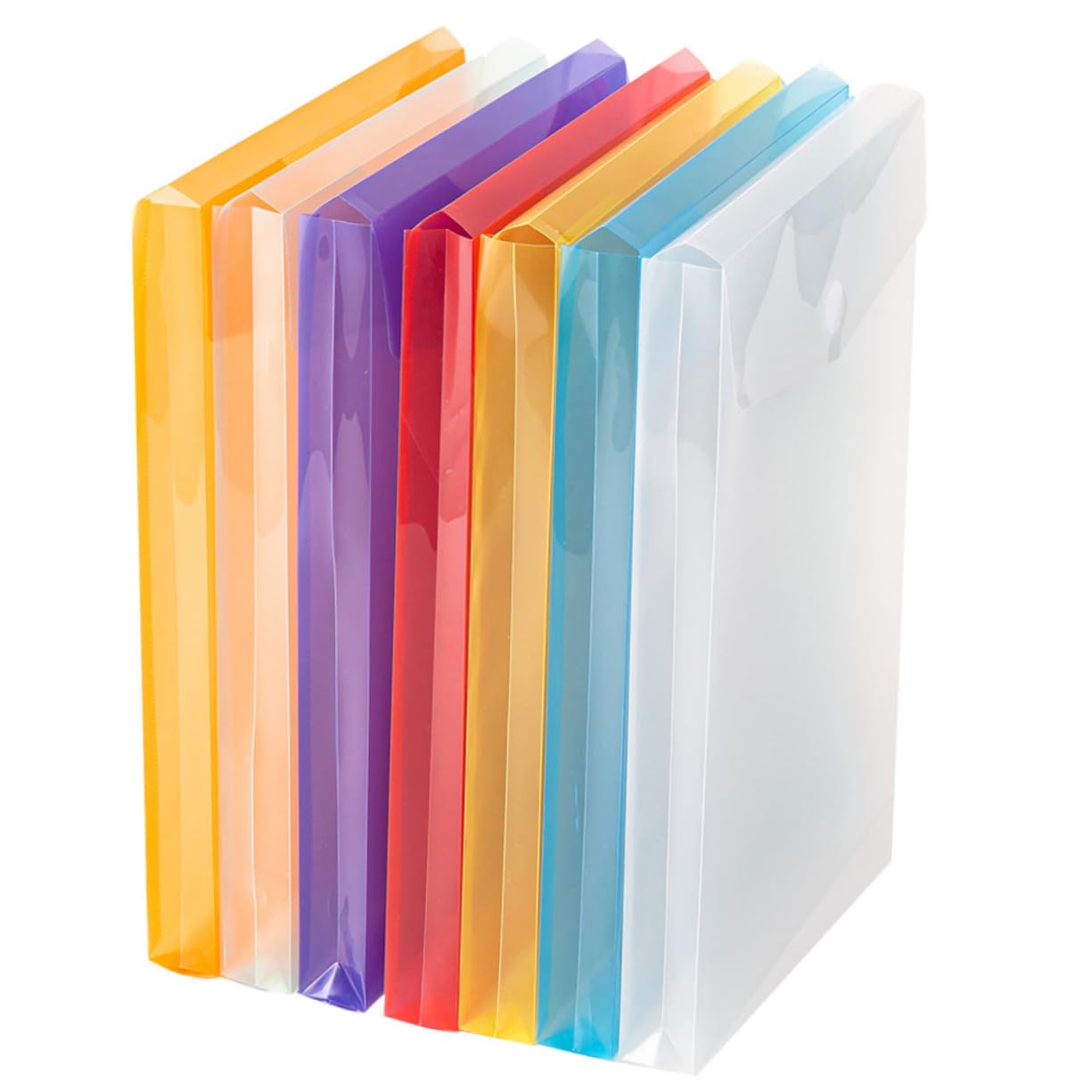MAGICLULU 21stücke Teiliges Dokumentenmappe Transparente Aktenhüllen Mit Druckknopfverschluss Farbige Aufbewahrungstaschen Für Büro Schule Und Zuhause Für Dokumentenorganisation