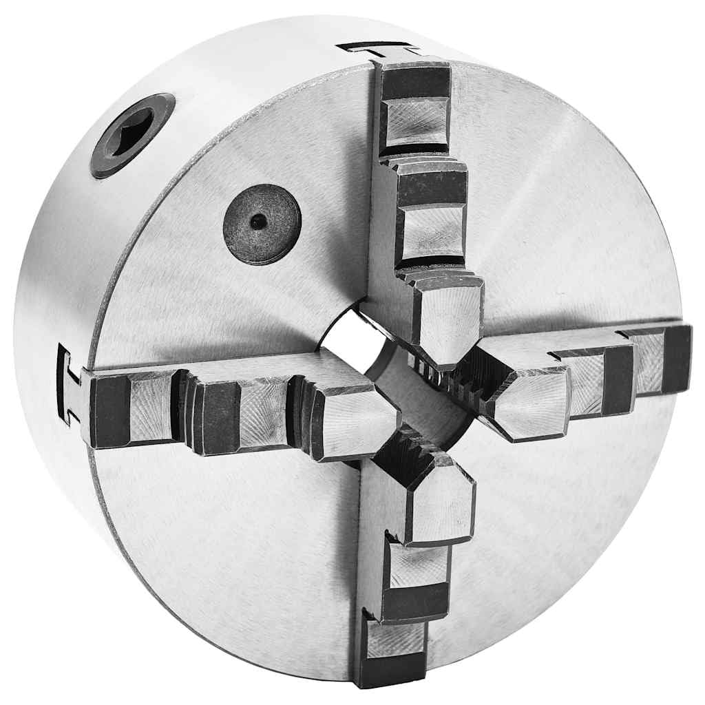 vidaXL Mandrino per Tornio a 4 Griffe Autocentrante Morsetto Sistema Serraggio Ganasce Attrezzi Utensili Fai da Te Fresa 160 mm in Acciaio