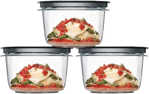 Miniatura 7 de Rubbermaid Premier, juego de almacenamiento de alimentos Premier Flex & Seal de 1.25 tazas, 6 recipientes Tritan, 6 tapas flexibles y selladas