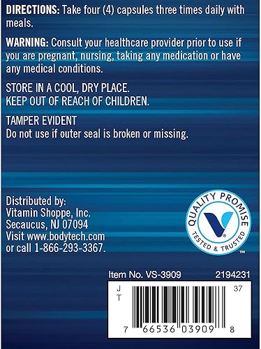 Miniatura 3 de BODYTECH HMB + Vitamina D3 - Apoya el crecimiento muscular y la fuerza (360 cápsulas vegetales)