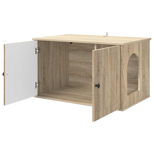 Foto 7 de 8 de vidaXL Casa para Gatos Sonoma 85 x 55 x 50,5 cm Madera de ingeniería