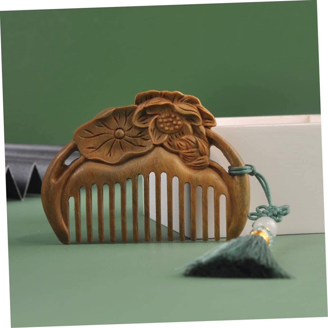 LALAFINA 5piezas Cepillo De Madera Con Borlas Elegantes Para Desenredar Cabello Peine Portátil y Antiestático Para Mujeres Hombres