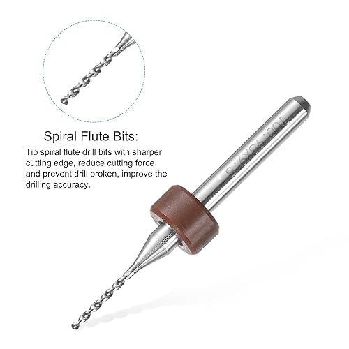 Vista 77 de uxcell Brocas para PCB, 0.028 in, carburo de tungsteno, herramienta rotativa, joyería, grabado CNC, placa de circuito de impresión, micro brocas