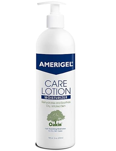 AMERIGEL Loción para el cuidado – Hidratante hipoalergénico – Cuidado de la piel diabética – Rehidrata y calma la piel seca e irritada – 16 oz.