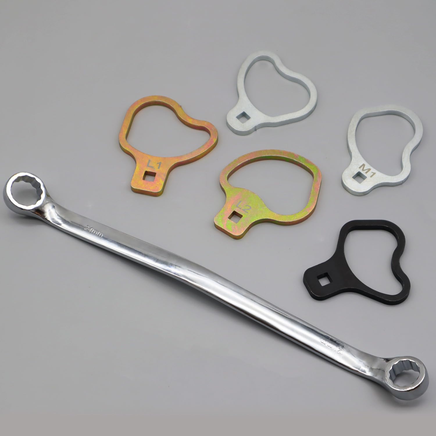 Kit de 6 ruedas compatibles con Chevrolet GMC, 41620 herramientas de sujeción de ajuste de leva con llave de 21 mm/24 mm