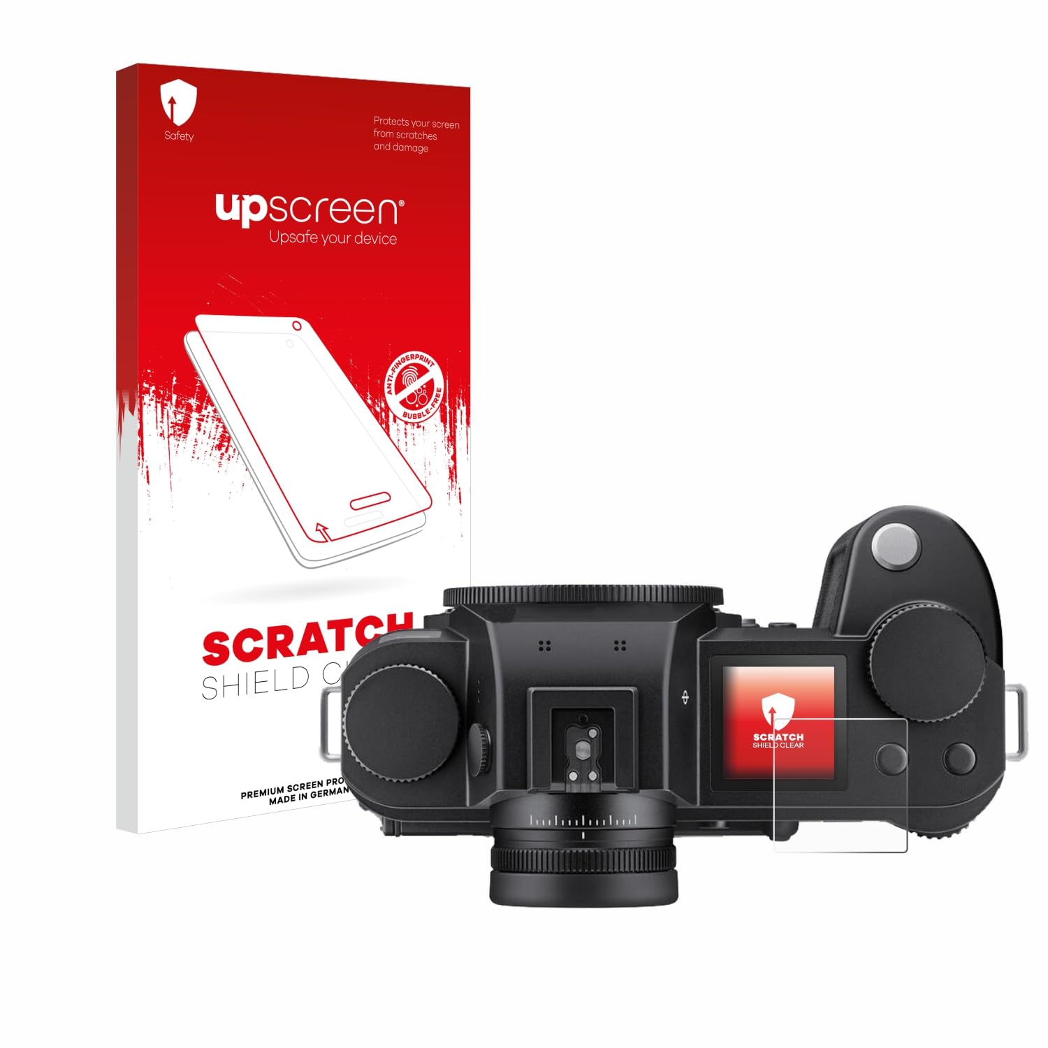 upscreen Scratch Shield Screen Protector compatible with Leica SL3 (top plate display) - HD-Clear, Anti-Fingerprint, 1-Pack