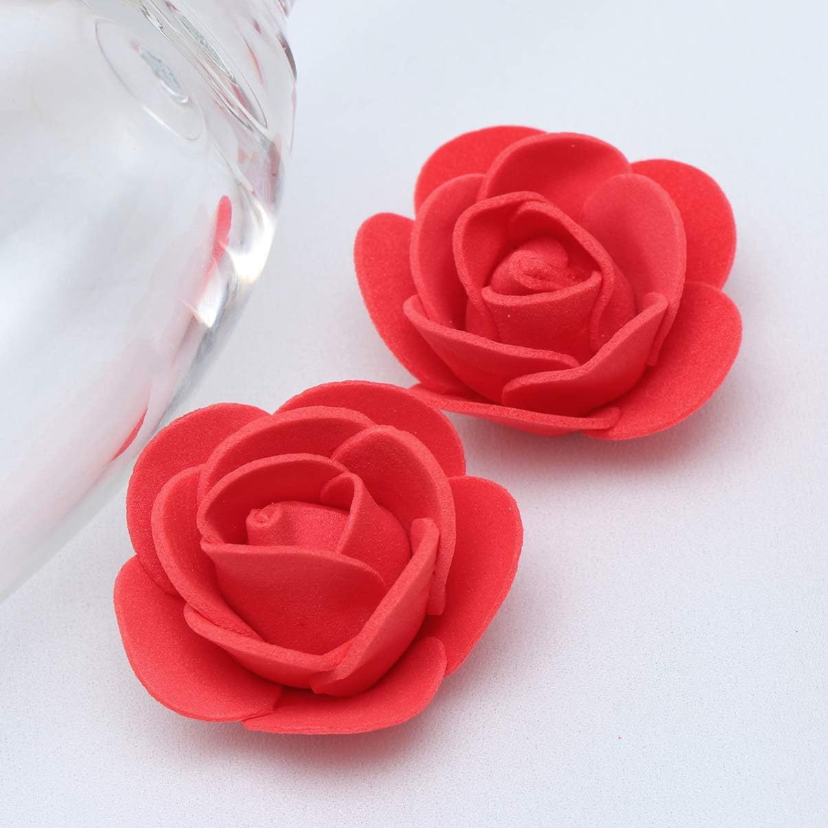 Holibanna 100pcs Foam Rose Head 3.5cm Artificial Rose Flower Head for DIY Bear Doll Wedding Bouquets Decoration (Red) - Image 4