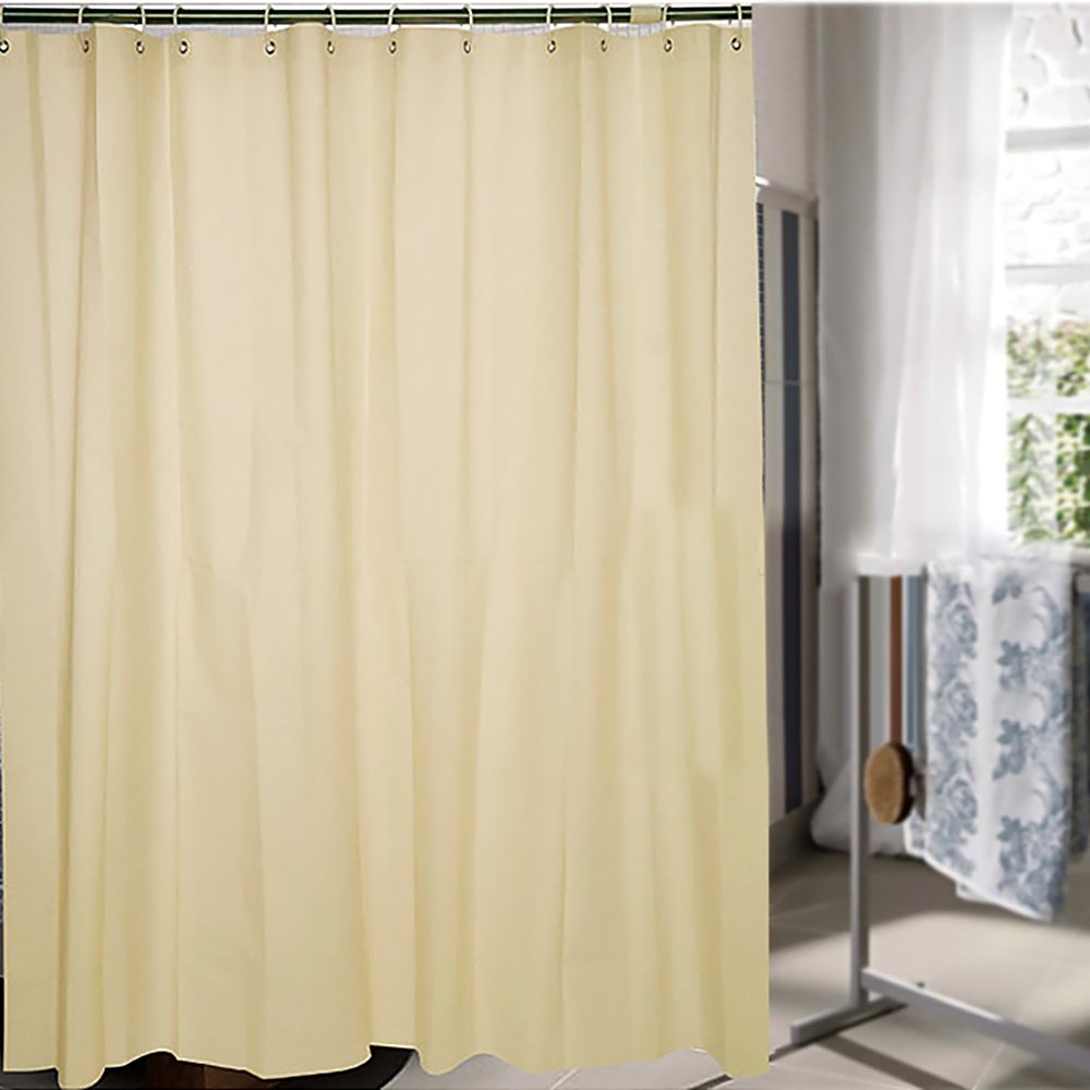 Amazon｜ヨーロピアンシャワーカーテン 防水防カビ加工 カーテンリング