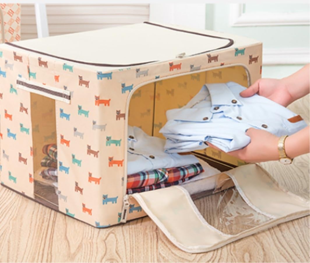 Storage Bins Foldable Clothes Storage Box Blankets Organizer Storage Bags Comforters Storage Container Storage Container(B,50 * 40 * 36cm)