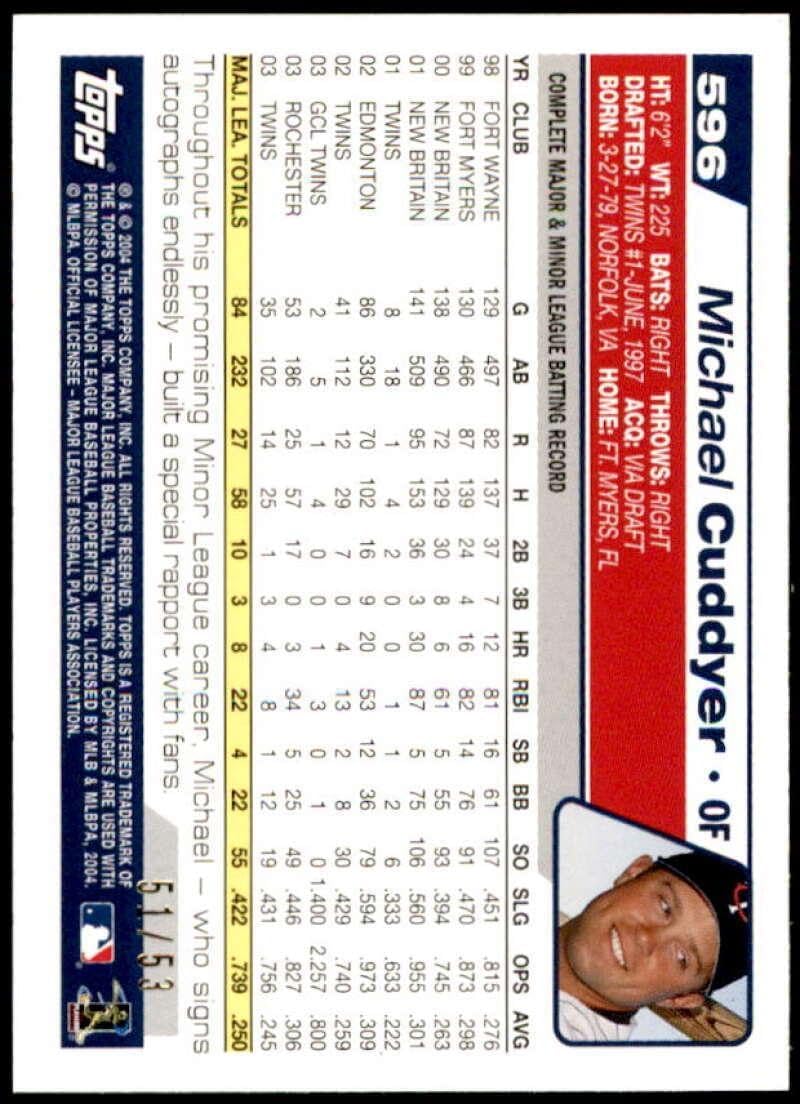 Michael Cuddyer Card 2004 Topps #596 - Slabbed Baseball Cards