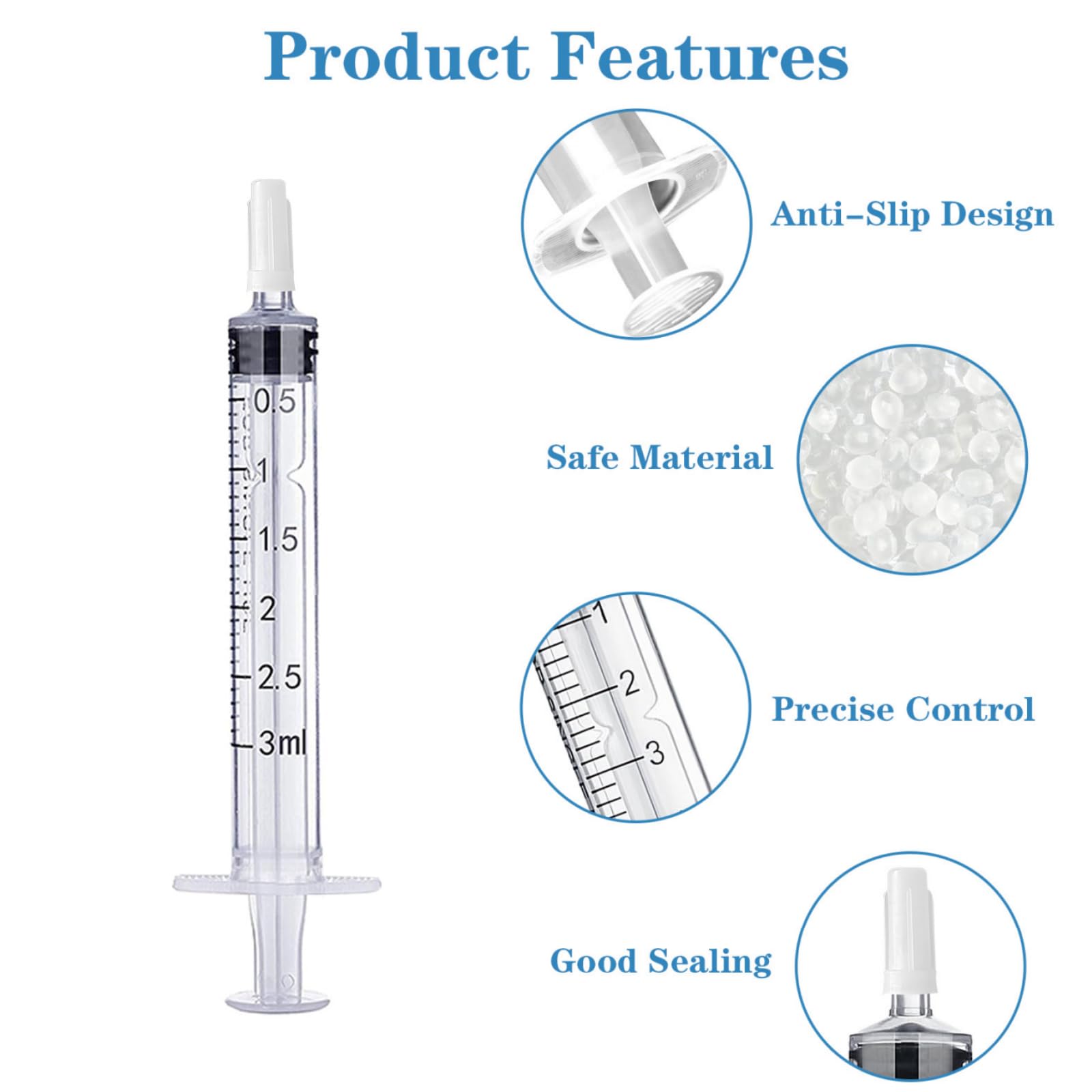 22 strzykawki 3 ml/5 ml, plastikowa strzykawka dozująca, wielokrotnego użytku, z tworzywa sztucznego, strzykawka z siarą, strzykawka pomiarowa, jednorazowa strzykawka do laboratoriów naukowych,