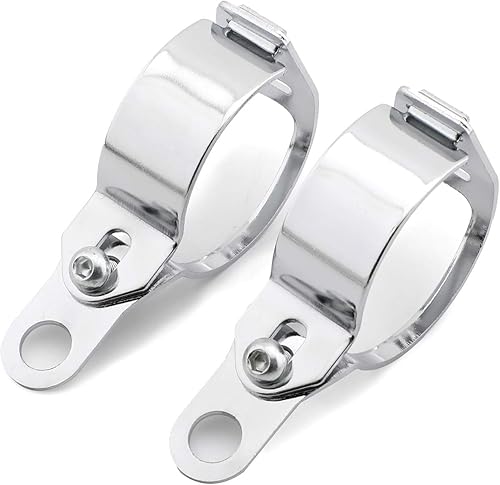 Mad Hornets Soporte de luz de señal de giro frontal, soporte de abrazadera de montaje en barra de horquilla, 1.614-2.008 in, se adapta a la mayoría