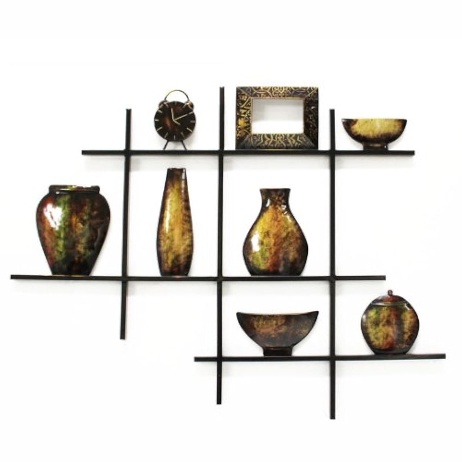 Touch of Class Urban Overlay Metal Wall Art - Multi Metallic - Set o