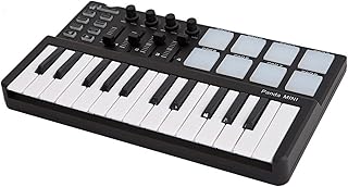 Portable Mini Keyboard And Drum Pad 25-Key USB MIDI Controller MIDI Keyboard Piano Electronic Keyboard