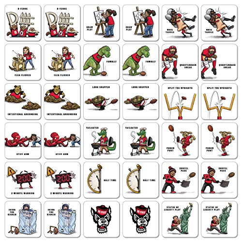 Image of YouTheFan NCAA Officially-Licensed Memory Match Game - Humorous, Team-Specific, Original Hand-Drawn Artwork, Fun for the Whole Family, for Fans Young and Old