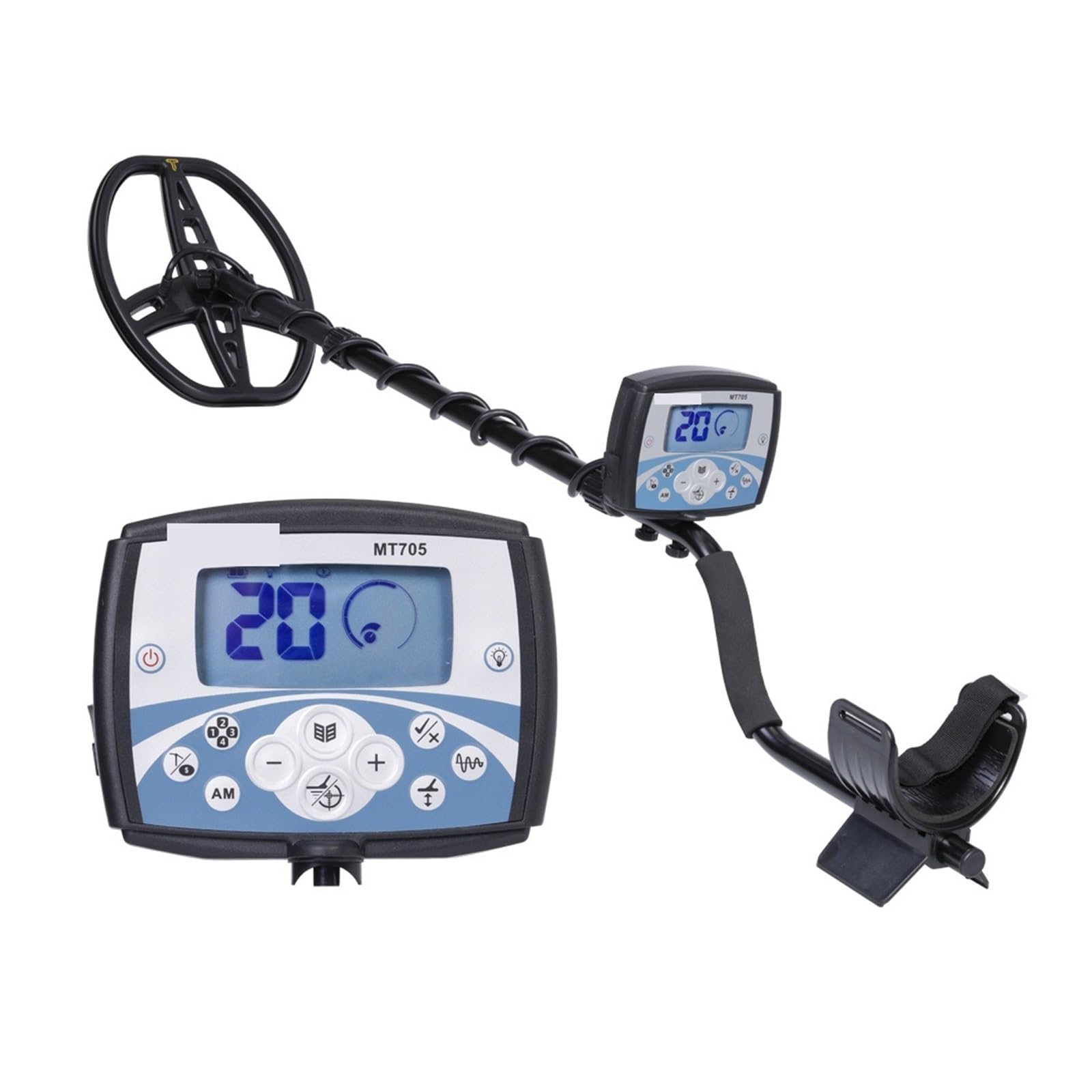 Cfwwsaq One Color Metal Detector, Mt705 Professional Underground Metal Detector Scanner Waterproof 11" Coil Metal Detecting Tool Pinpointer