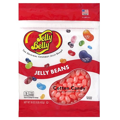 Jelly Belly Granos de gelatina de algodón - Bolsa resellable de 1 libra 16 onzas - Genuina oficial directamente de la fuente