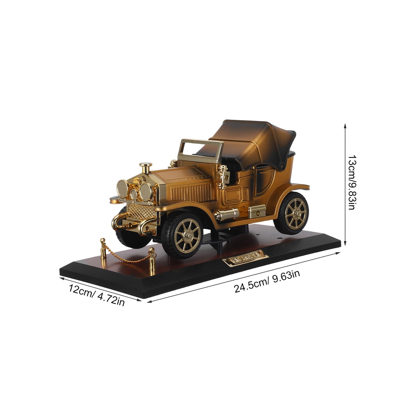 Caja de Música Melodía Clásica con Forma de Coche Clásico Vintage de Plástico y Coleccionable Adecuado para Oficinas y Cumpleaños