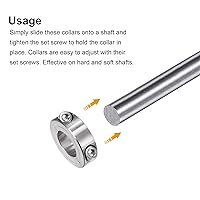 Vista 4 de uxcell Collar de eje con abrazadera de doble división para eje de 7/8", collar de sujeción de dos piezas, 1-5/8" OD, 1/2" ancho, abrazadera